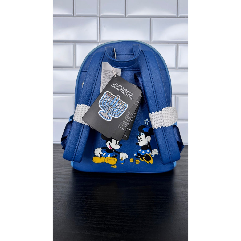 Disney Parks Loungefly Hanukkah Light-up Backpack & Light-up Ears Headband NWT
