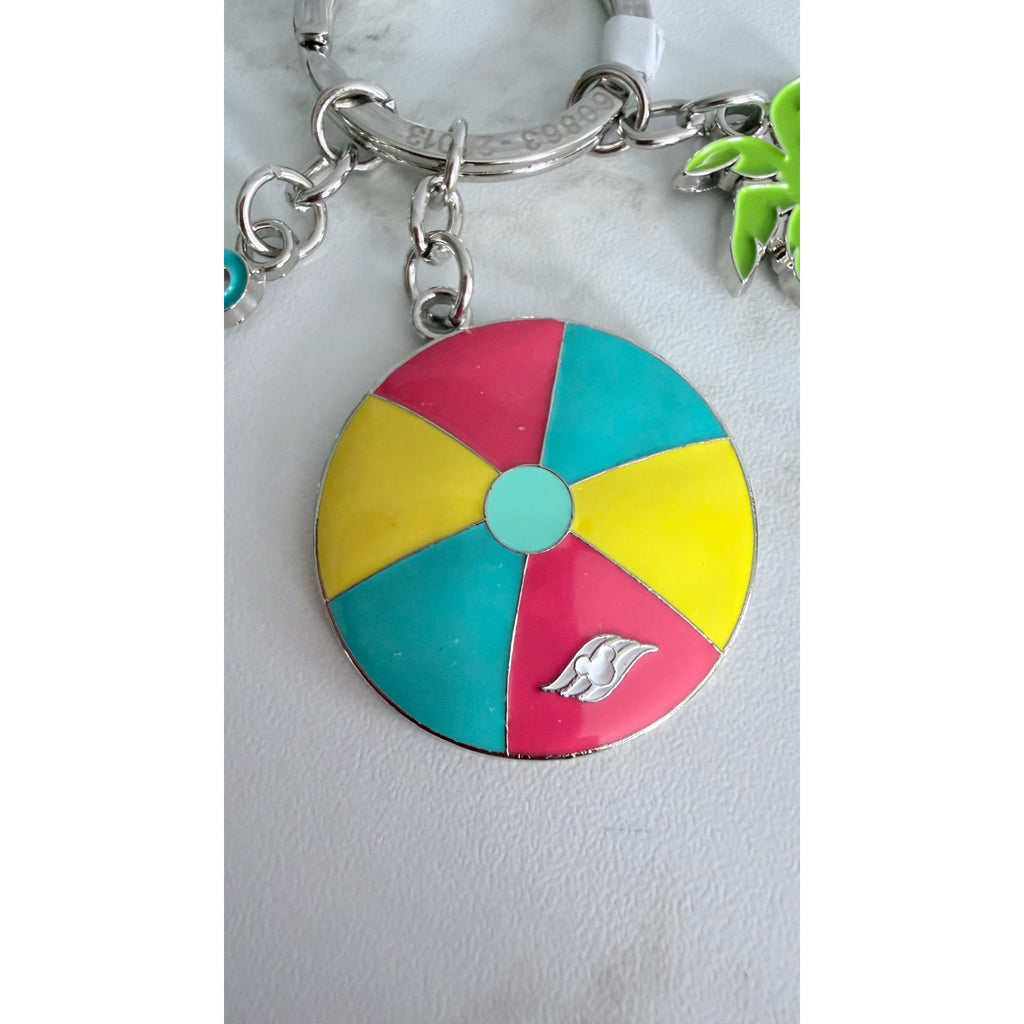 Disney Cruise Line Castaway Cay Beach Ball Charm Keychain NEW