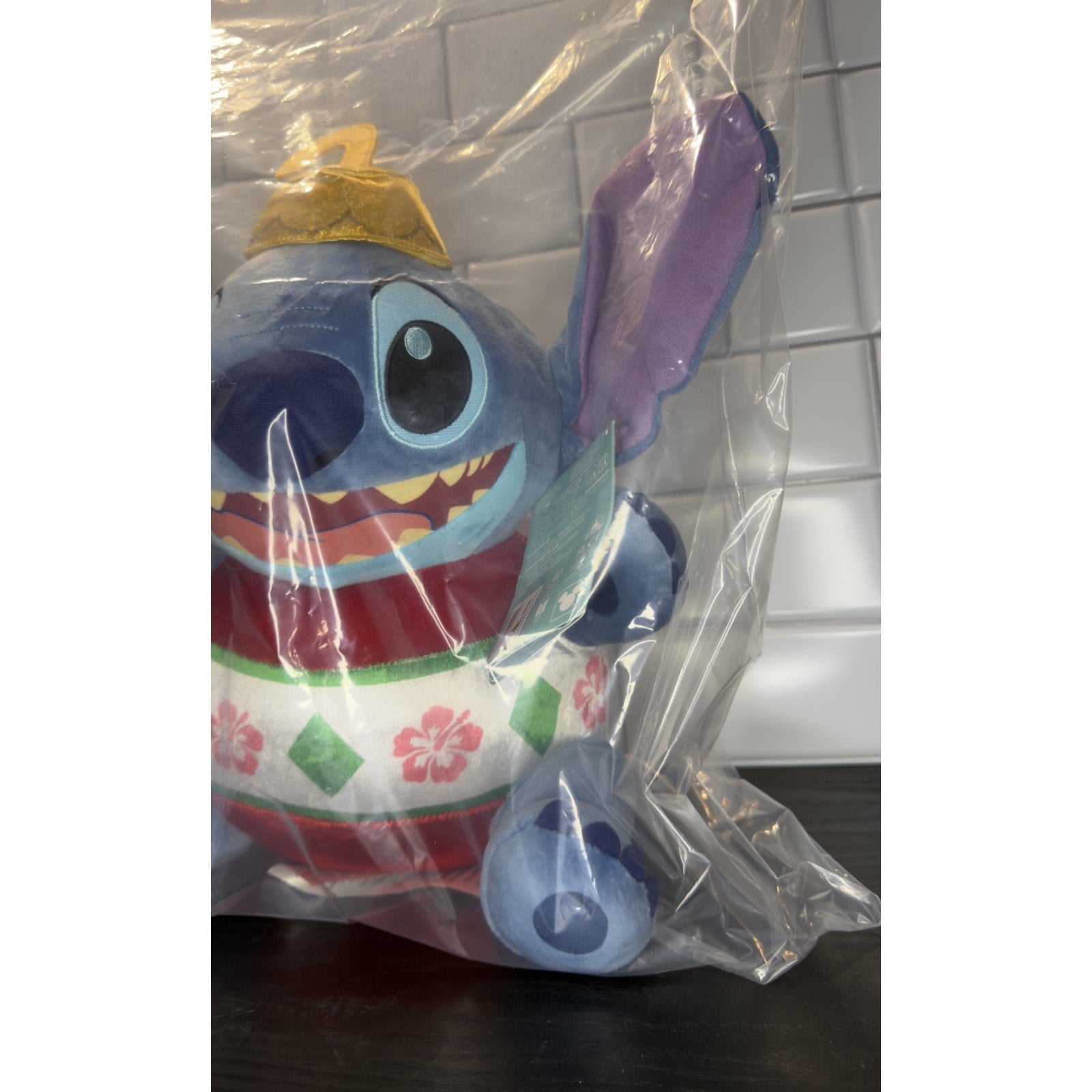 Disney Parks Plush 2025 Christmas Stitch Ornament New With Tags