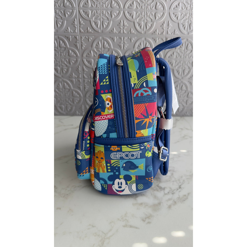 Disney Parks Loungefly EPCOT Reimagined Figment Mini Backpack NEW
