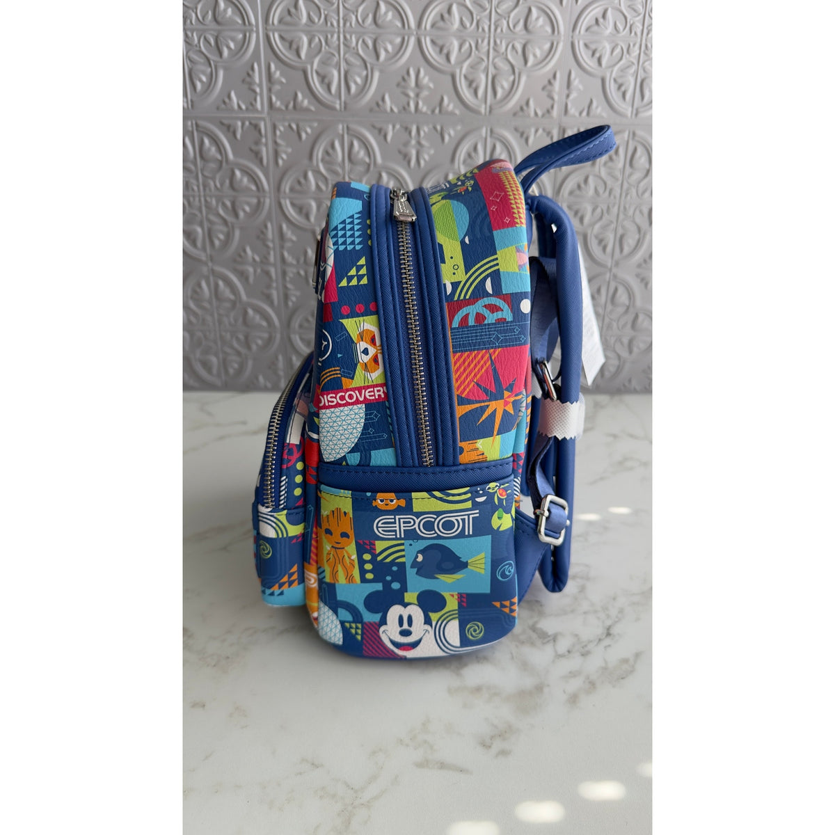 Disney Parks Loungefly EPCOT Reimagined Figment Mini Backpack NEW
