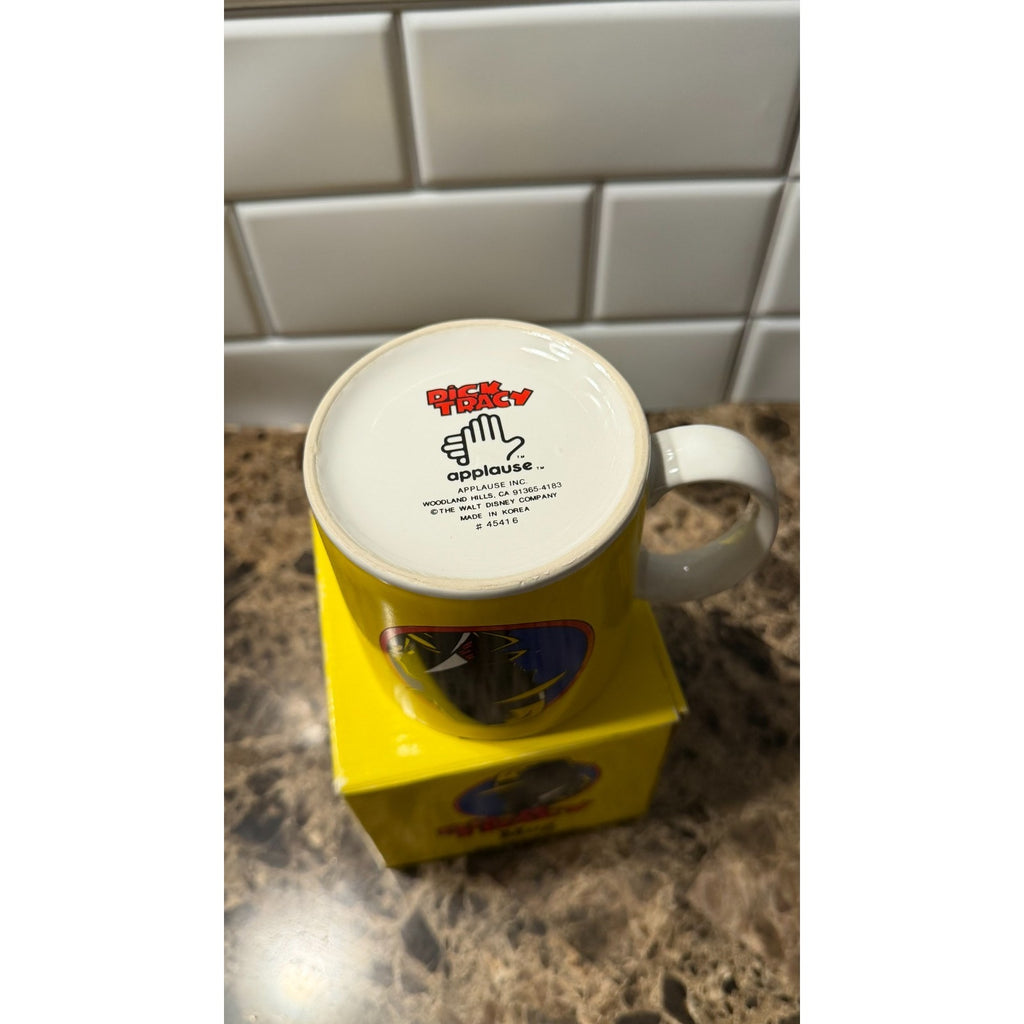 Dick Tracy 1990 Figural Coffee Mug Disney Applause with Box NEW