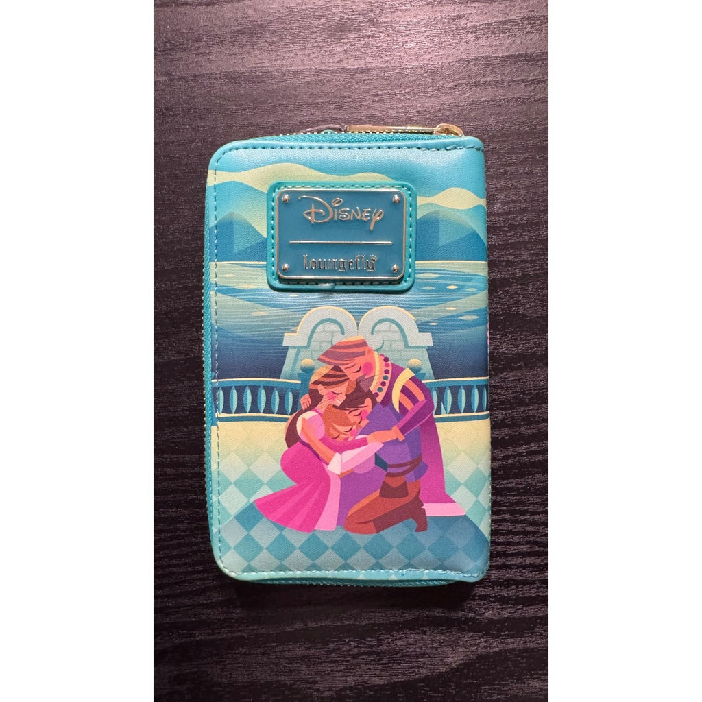 Loungefly X Disney Tangled Rapunzel Castle Glow-In-The -Dark Zip Wallet NWOT