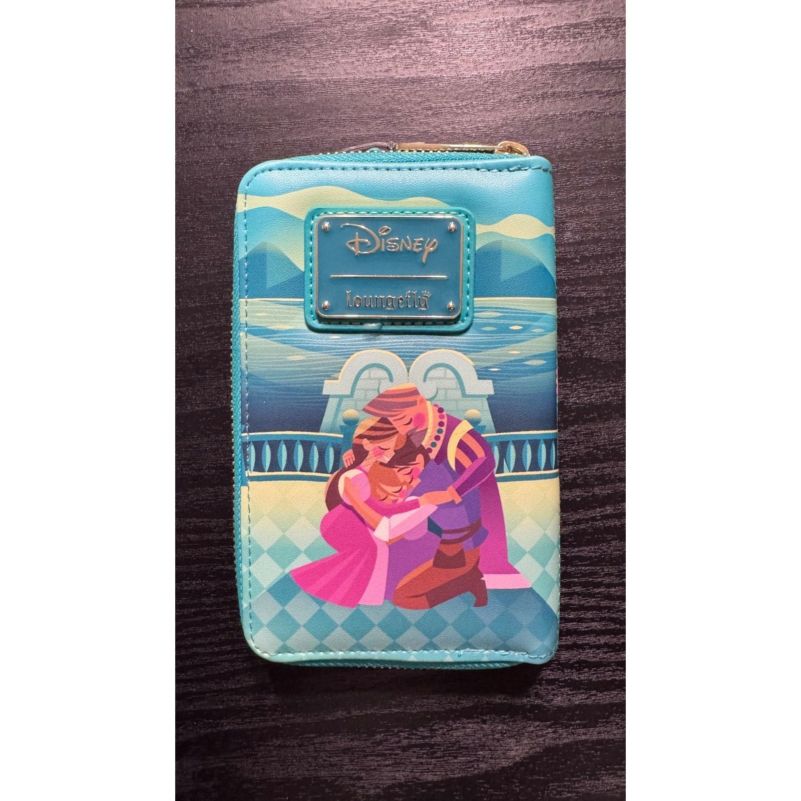 Loungefly X Disney Tangled Rapunzel Castle Glow-In-The -Dark Zip Wallet NWOT