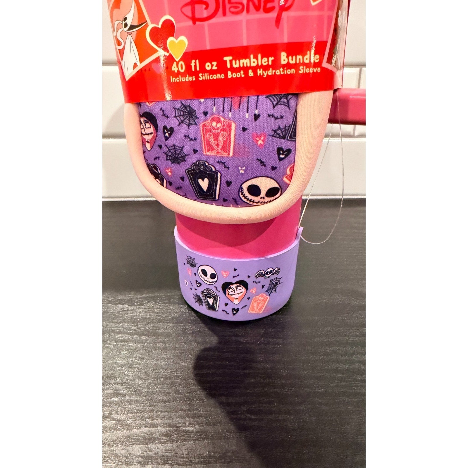 2026 Valentine's Day JACK SKELLINGTON & SALLY 40oz Tumbler Hydration Bundle Boot