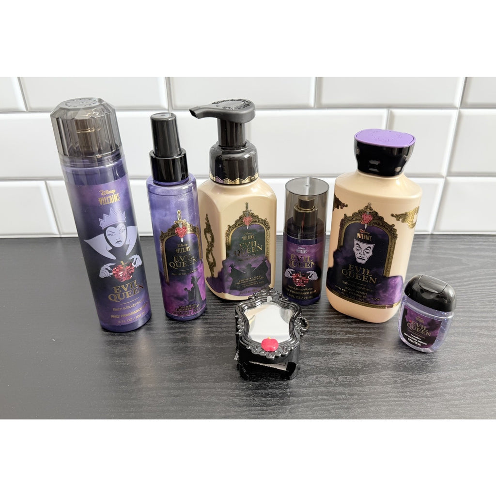 NEW! Bath & Body Works Disney Villains EVIL QUEEN 7PC Collection Set/Lot/Bundle