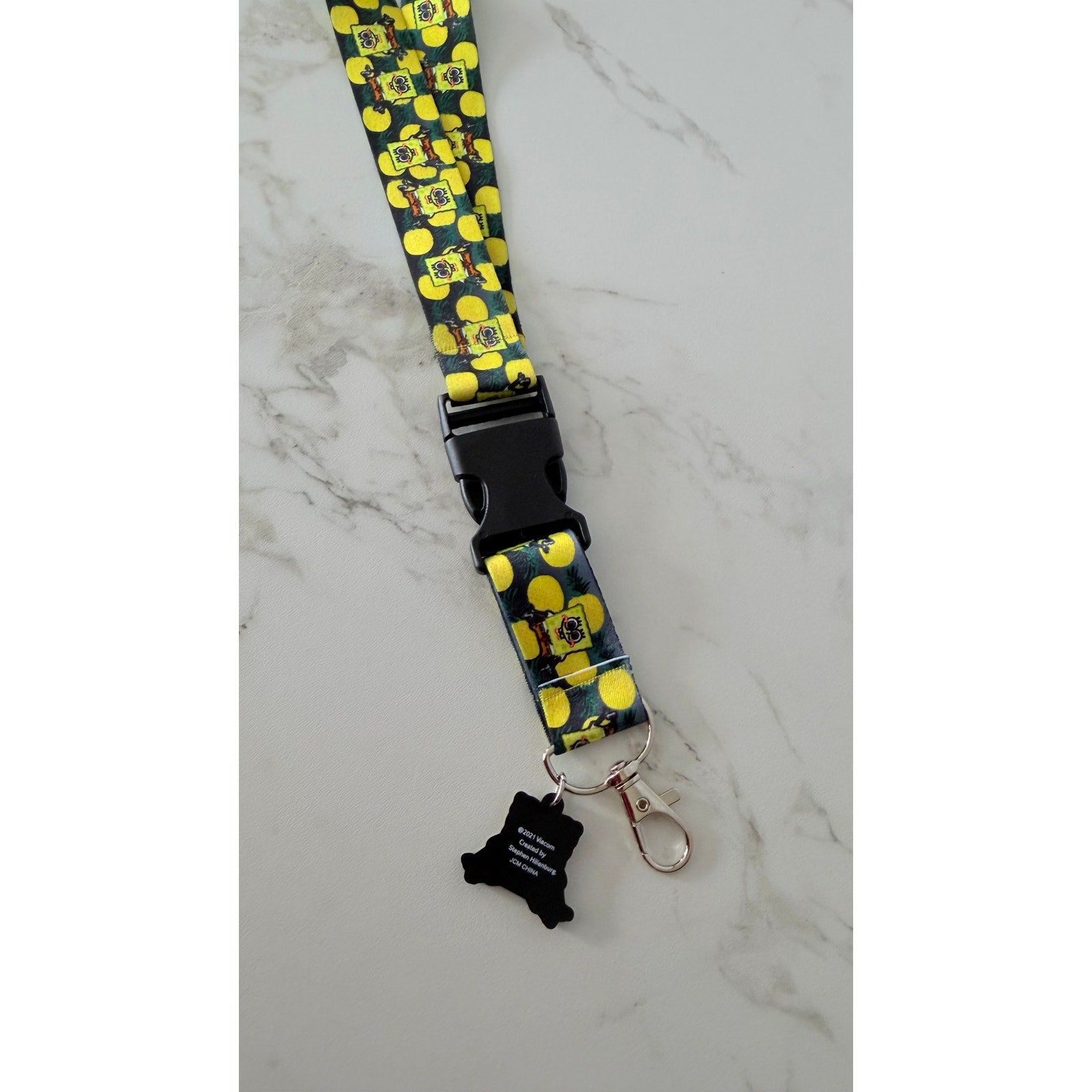 SpongeBob SquarePants Pineapple Pattern Breakaway Lanyard w/ Charm NEW