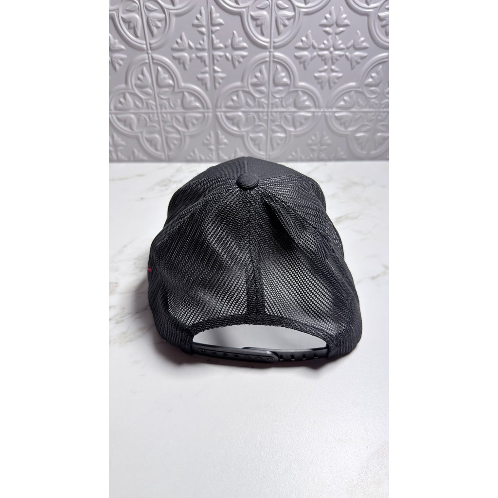 Hooey Texican Black Trucker Hat Red White Blue Logo Snapback Mesh Cap