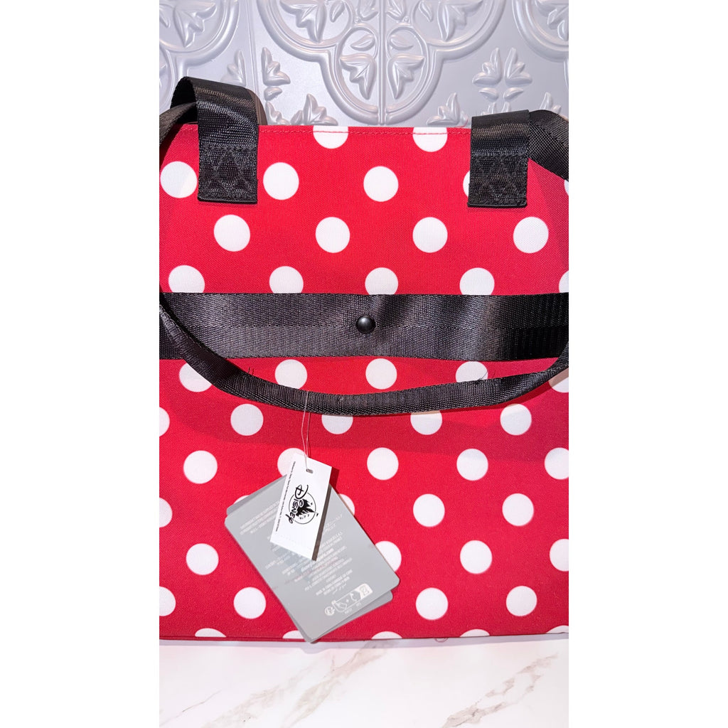 Disney Parks WDW Minnie Mouse XOXO Polka Dots Tote Bag NEW