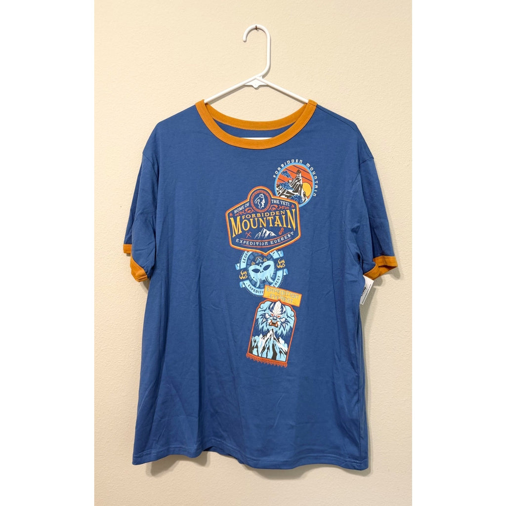 Disney Parks Expedition Everest Summit T-shirt Blue Adult Unisex Small NEW