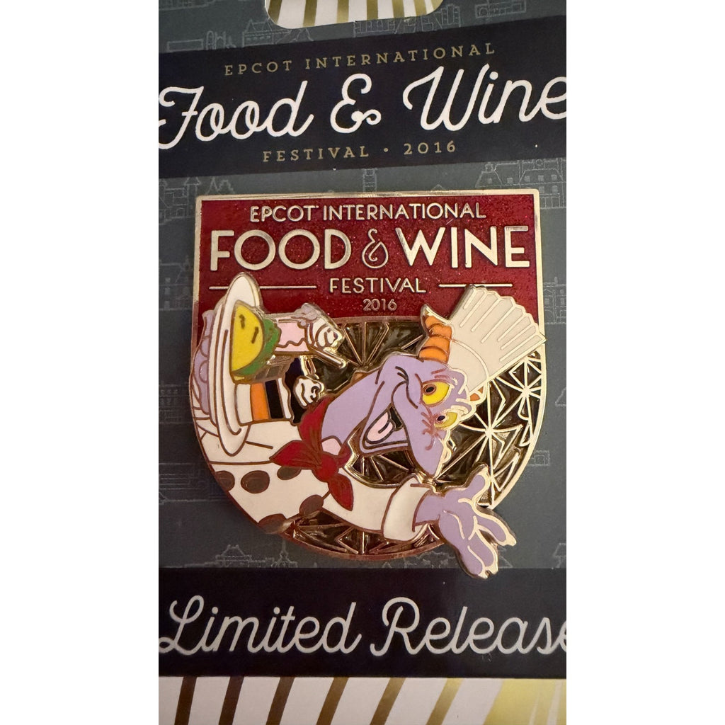 Disney Parks 2016 Epcot Food & Wine Festival Figment Pin Limited Release