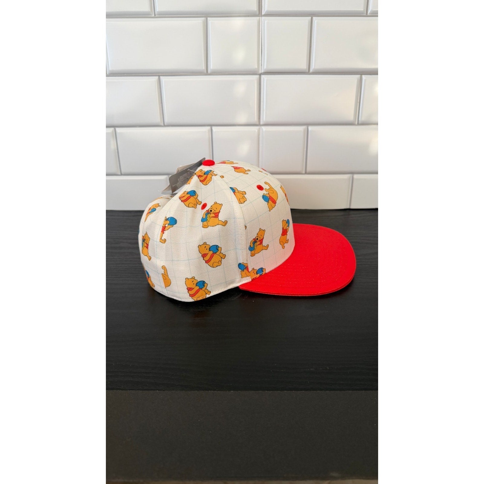 Disney Parks Winnie the Pooh Baseball Hat Cap Flat Bill Adult One Size NWT