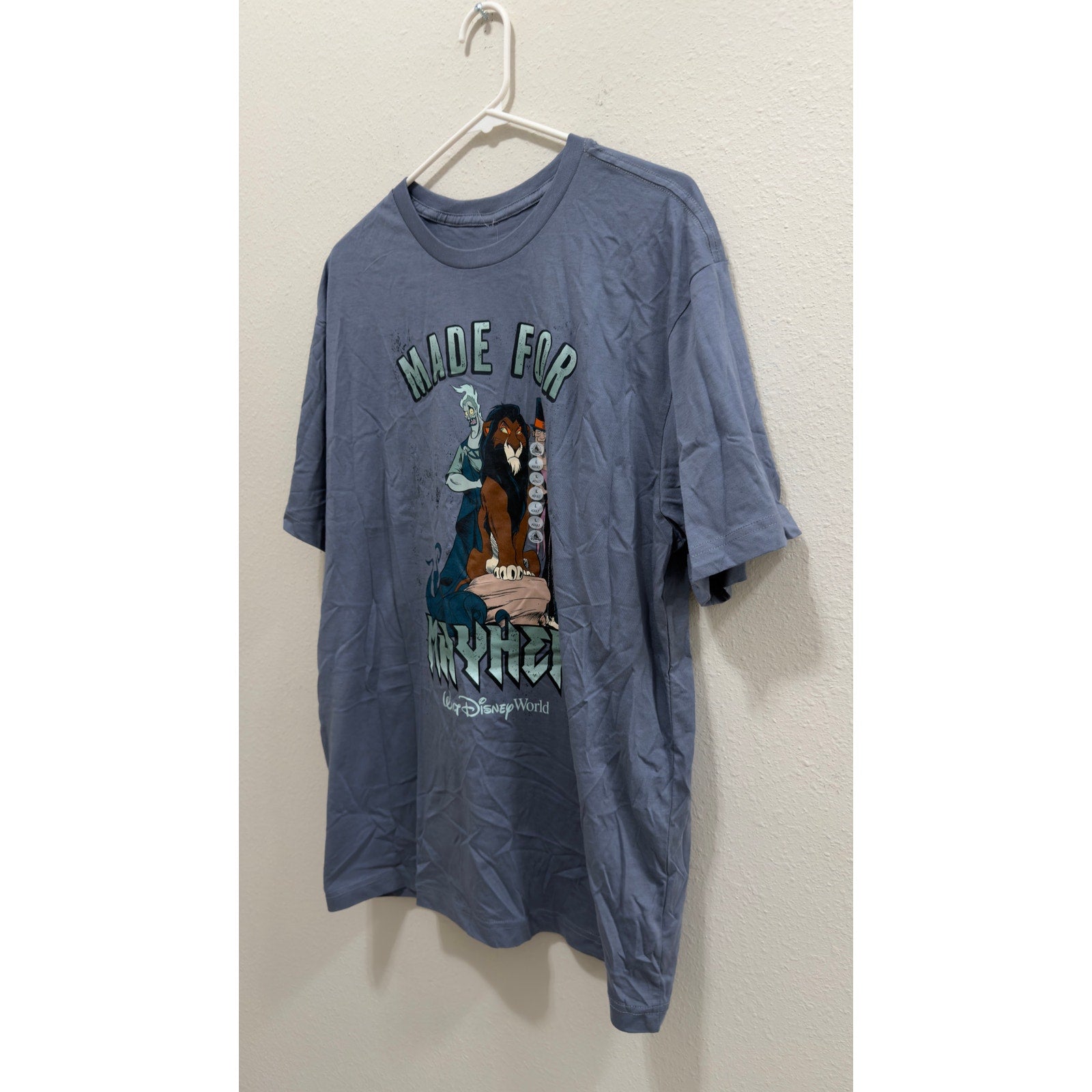 Disney Parks Villains Made for Mayhem Shirt Hades Scar Dr Facilier Large NWT
