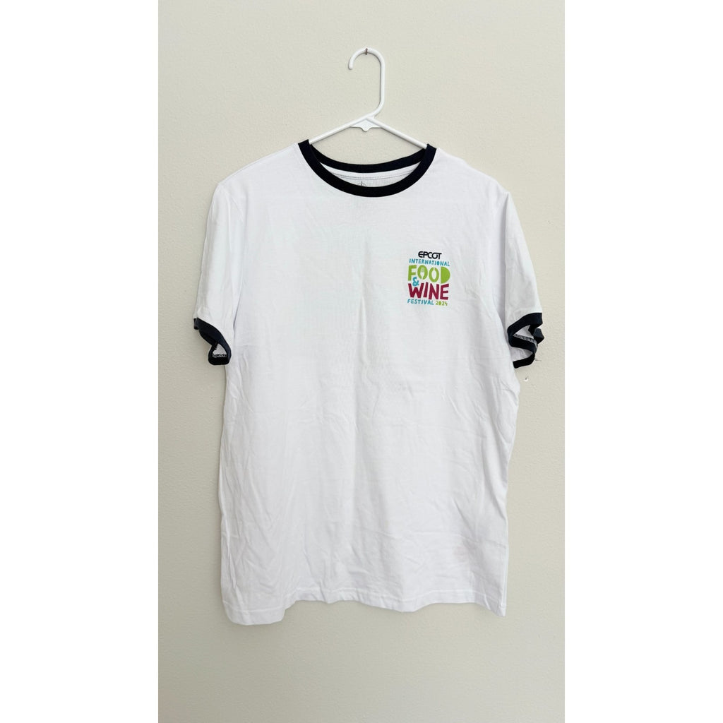 Disney Parks 2024 Epcot's Food & Wine Festival Logo T-Shirt NEW Size L