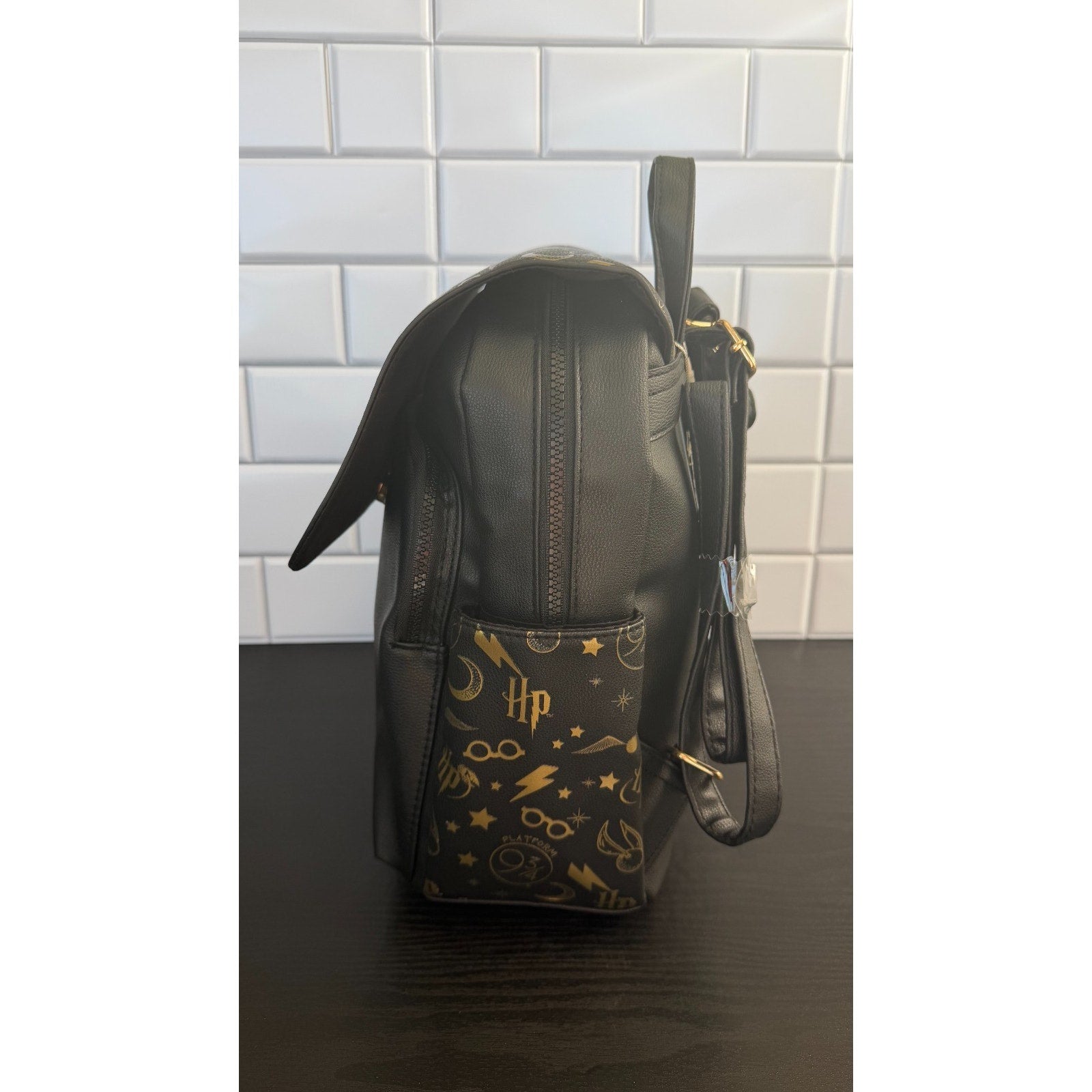 NEW Primark x Harry Potter Black and Gold Backpack