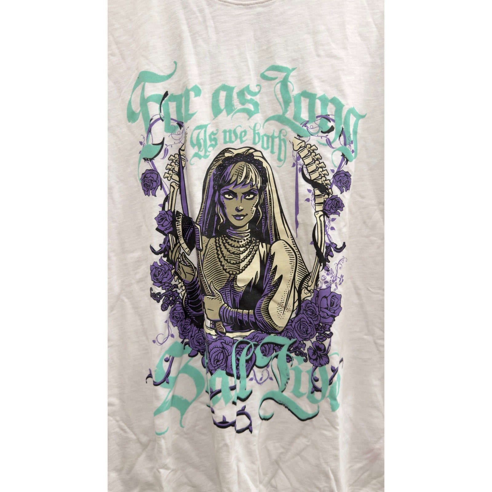 Disney The Haunted Mansion Constance Hatchaway Bride Slub Shirt Large NWT