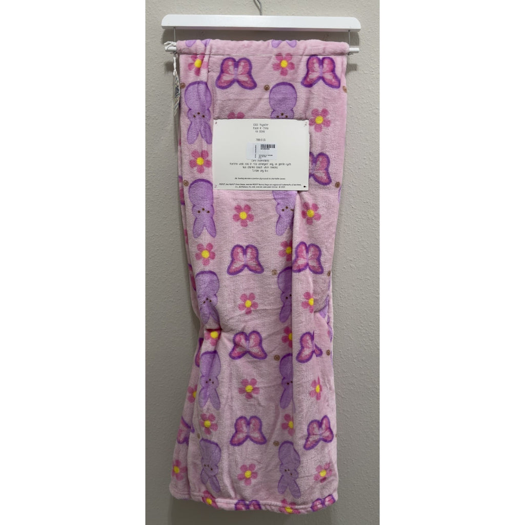 Peeps Oversized Plush Throw 50" x 70" - Purple Peep, Butterfly, and Daisy - NEW