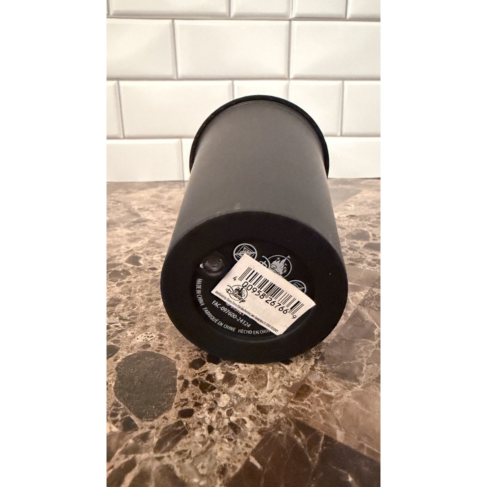 Disney Parks Fantasyland Castle Matte Black Tumbler - NEW