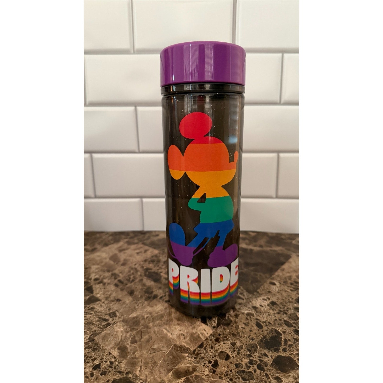 Disney Parks Mickey Mouse Pride Collection Water Bottle - NEW