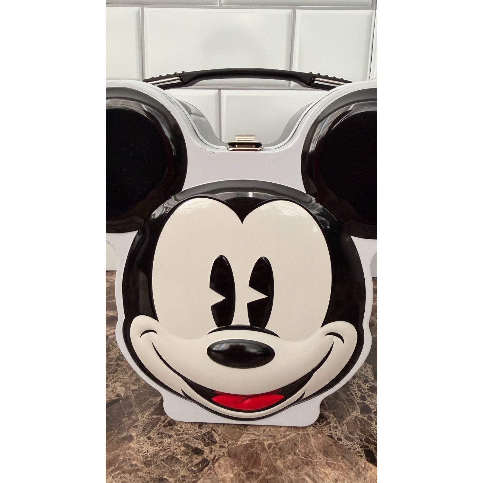 NEW Disney Parks Mickey Mouse Head Tin Lunch Box