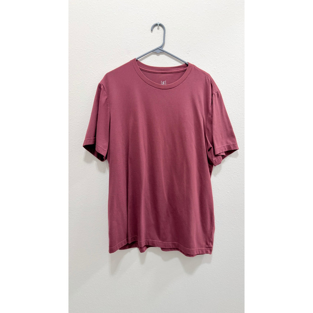 George Men's XL Maroon Short Sleeve Crewneck T-Shirt Preowned