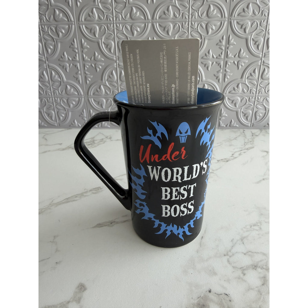 Disney Villains Hercules Hades Under World's Best Boss Mug & Spoon Set 19 oz NEW