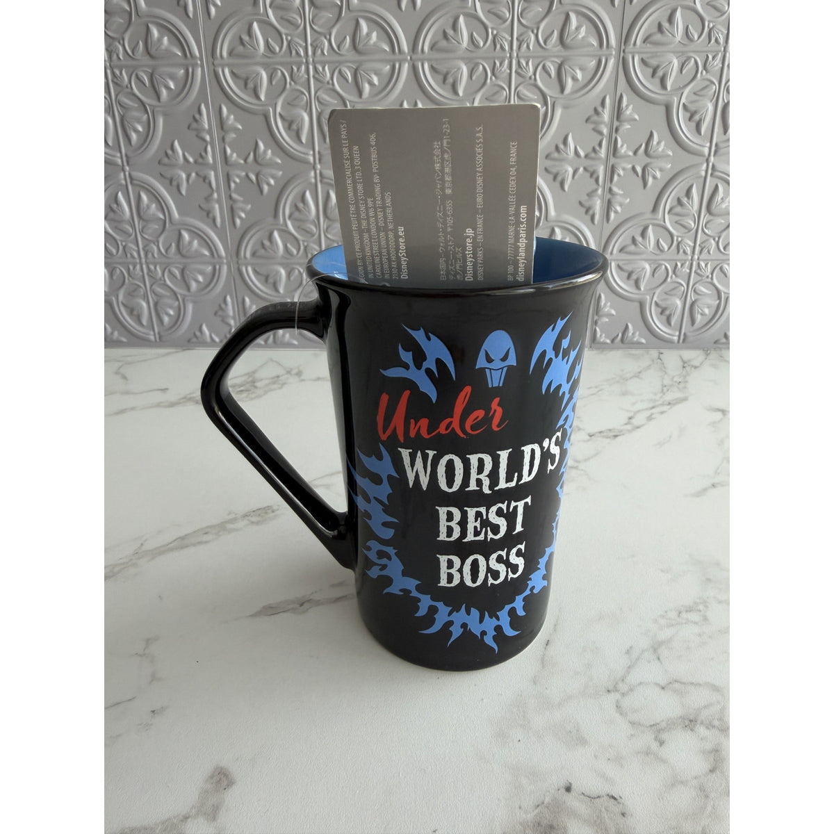 Disney Villains Hercules Hades Under World's Best Boss Mug & Spoon Set 19 oz NEW