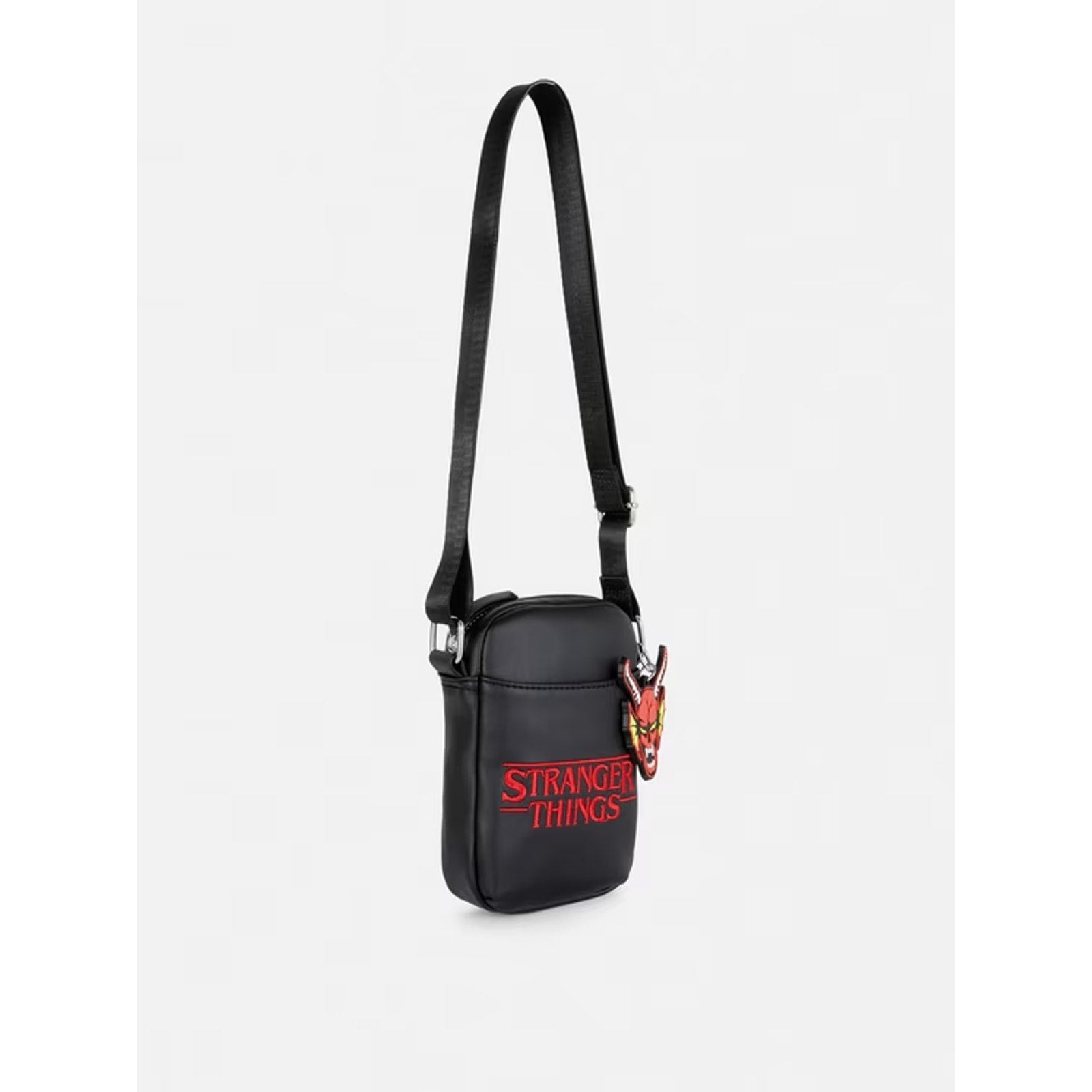 Primark Stranger Things Logo Crossbody Phone Bag Removable Demogorgon Charm NWT