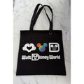 Walt Disney World Pride Collection Black Canvas Tote Bag Heart Hands NWT