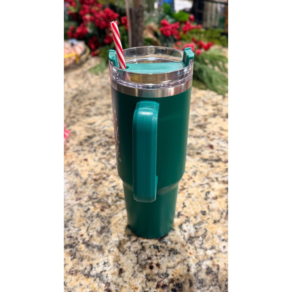 NWT Dolly Parton "Holly Dolly" Forest Green Christmas 2025 Tumbler — 40oz