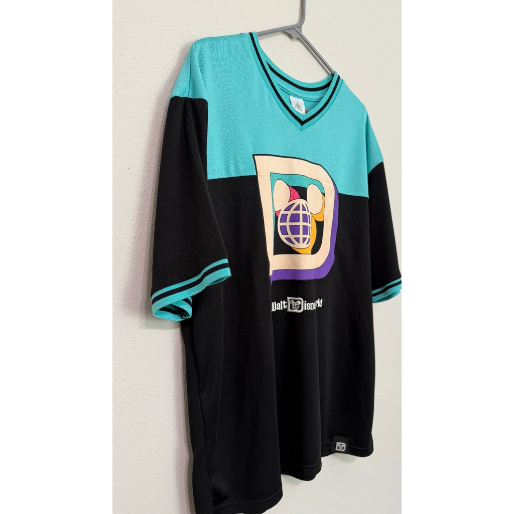 NEW Walt Disney World Embroidered Mickey Retro Athletic Jersey Adult Large NWT