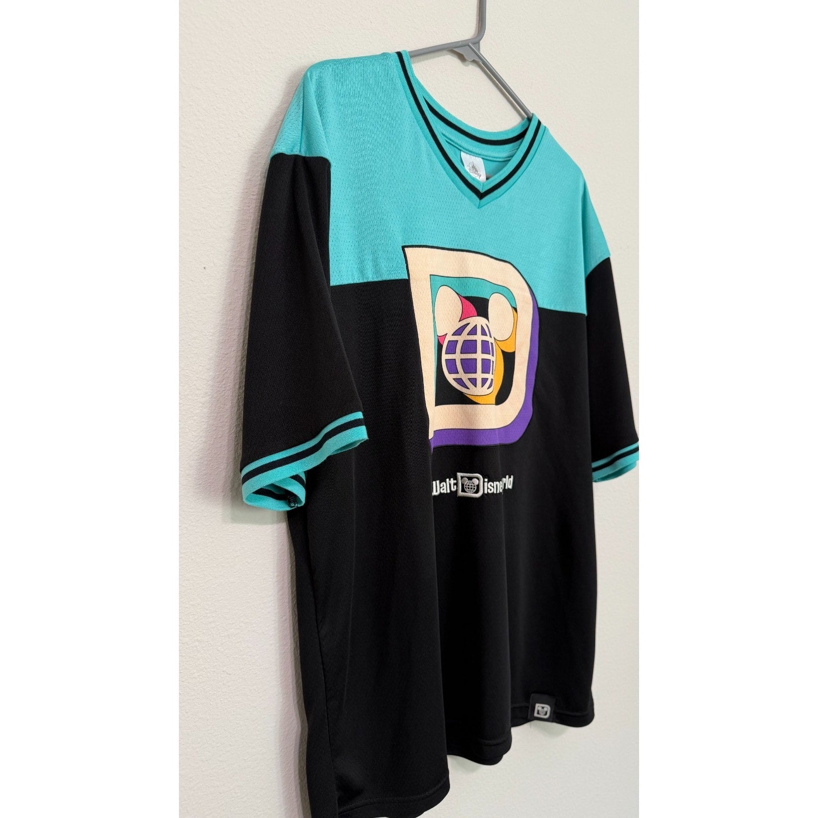 NEW Walt Disney World Embroidered Mickey Retro Athletic Jersey Adult Large NWT