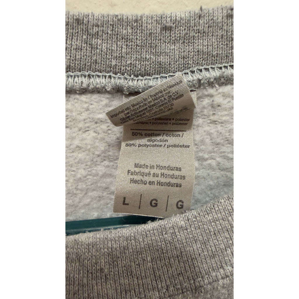 Starbucks Gray Embroidered Black Logo Crewneck Sweatshirt Large