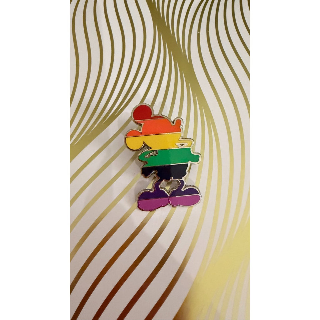 Disney Parks Authentic 2023 Pride Mickey Mouse Rainbow Silhouette Pin