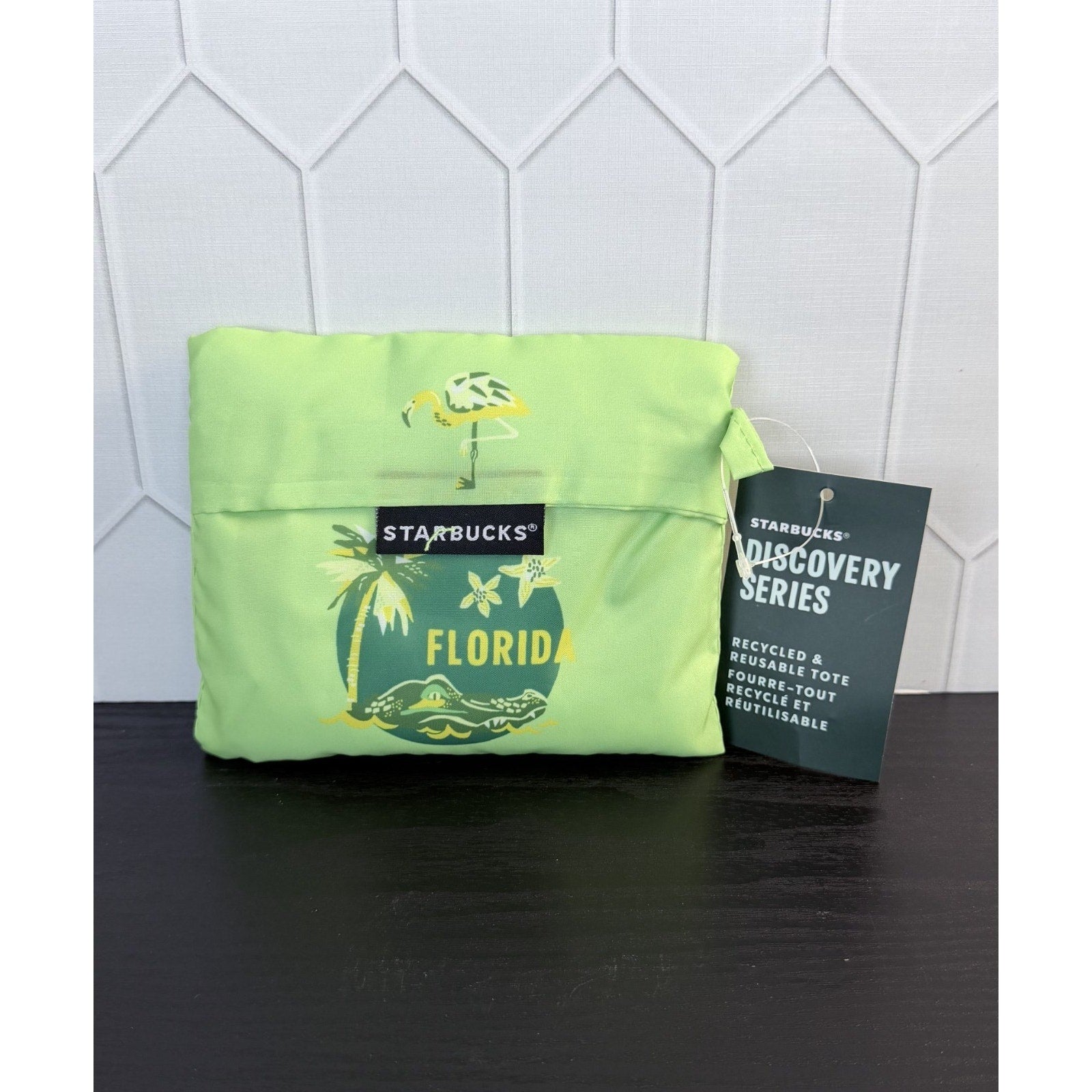 NEW 2024 Starbucks Florida DISCOVERY SERIES Reusable Tote Bag w/ Pouch