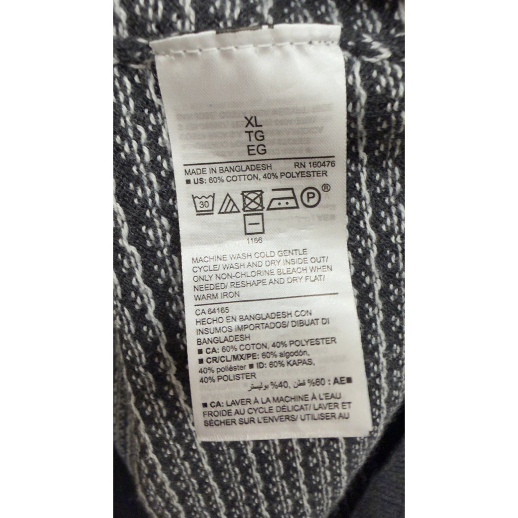Old Navy Men's Black White Micro Pattern Knit Crewneck Sweater XL