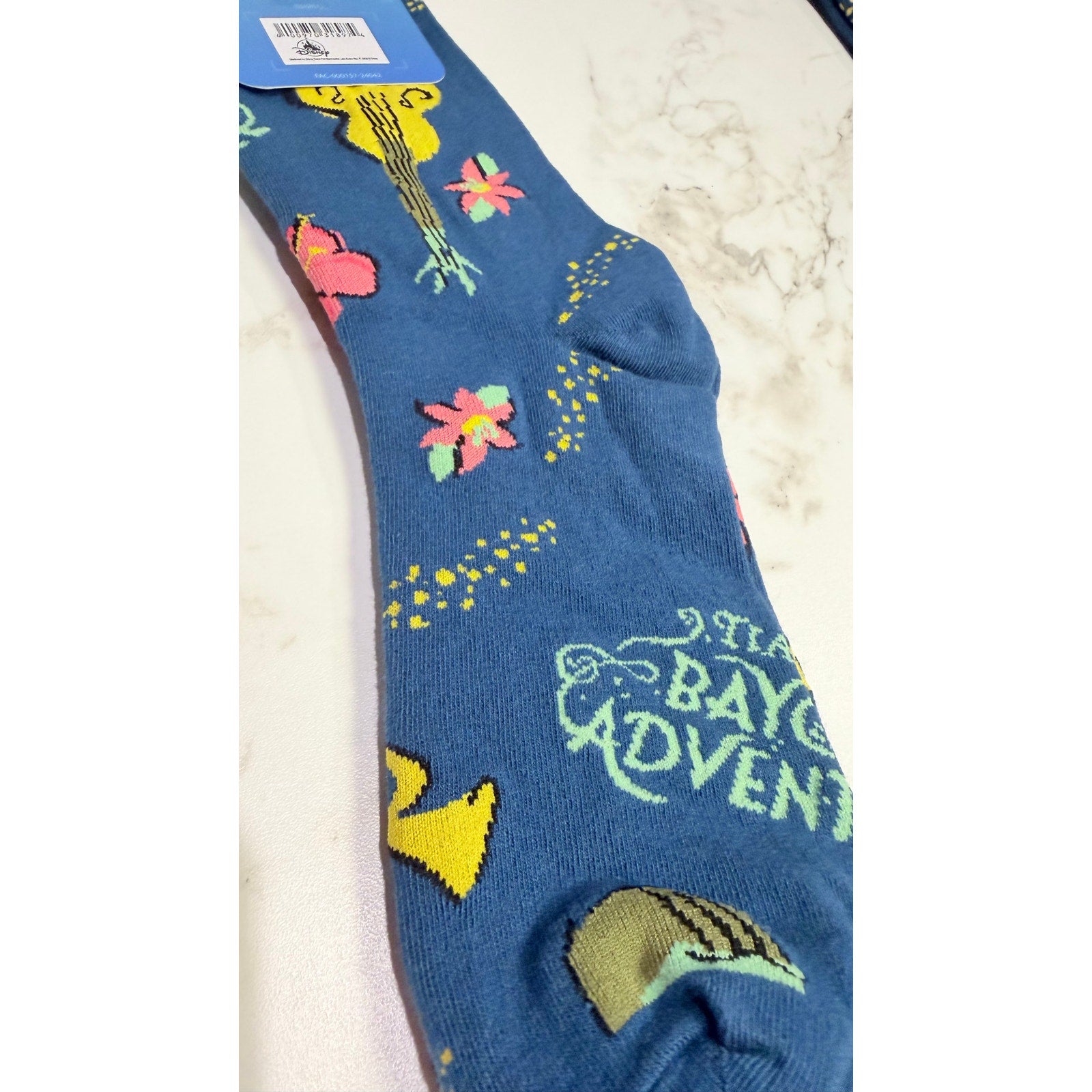 Disney Parks Tiana's Bayou Adventure Adult Crew Socks NWT