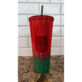 Walt Disney World Mickey Mouse Starbucks Christmas Tumbler with Straw 24oz NEW