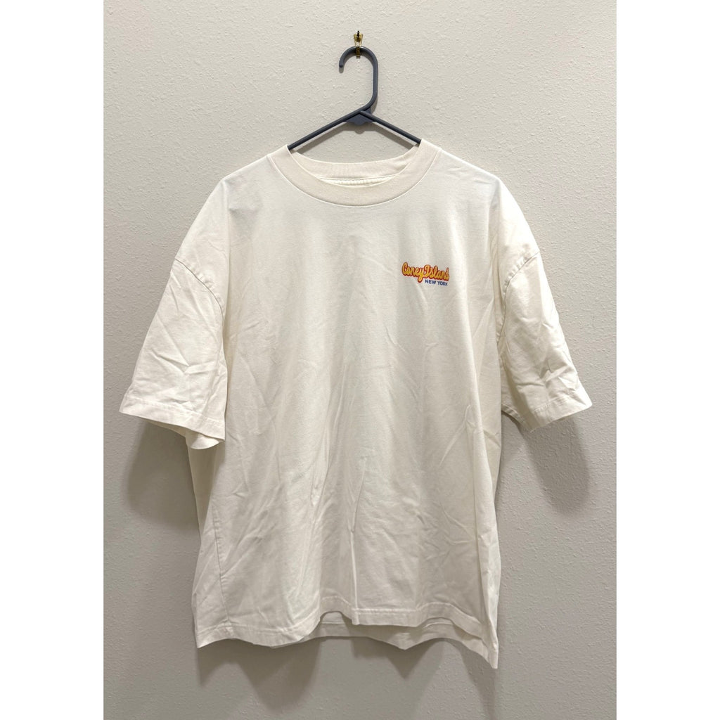 Hollister Men's Boxy Cut Heavyweight Coney Island T-shirt - Large - Preowned