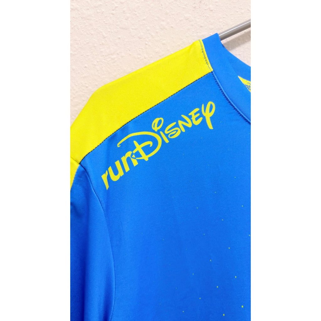 runDisney Mickey Mouse Performance Running Shirt Blue Yellow Large NEW
