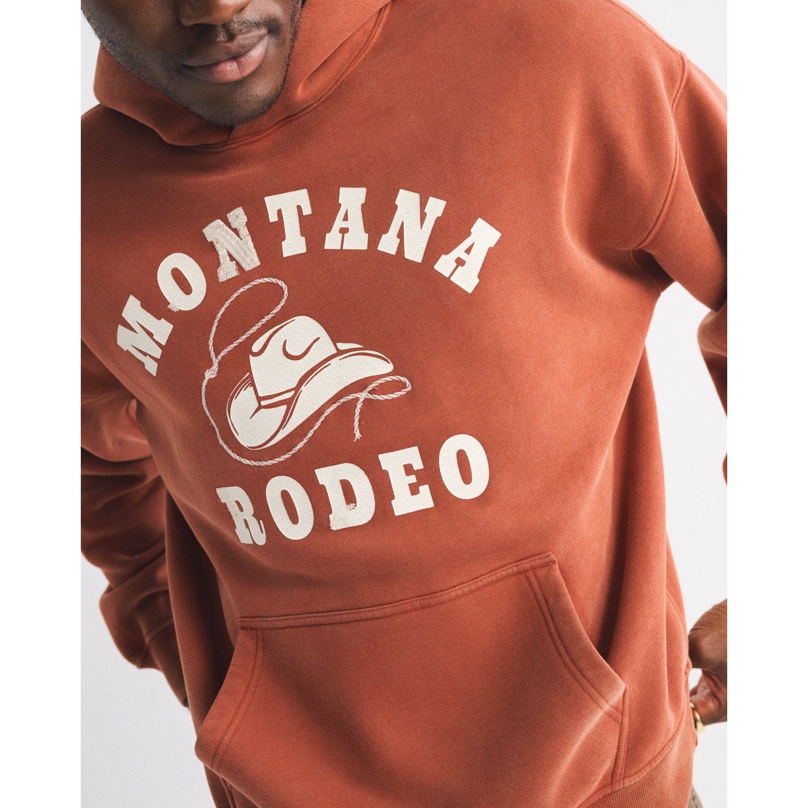 Abercrombie & Fitch Montana Rodeo Graphic Popover Hoodie – Men's Large NWT