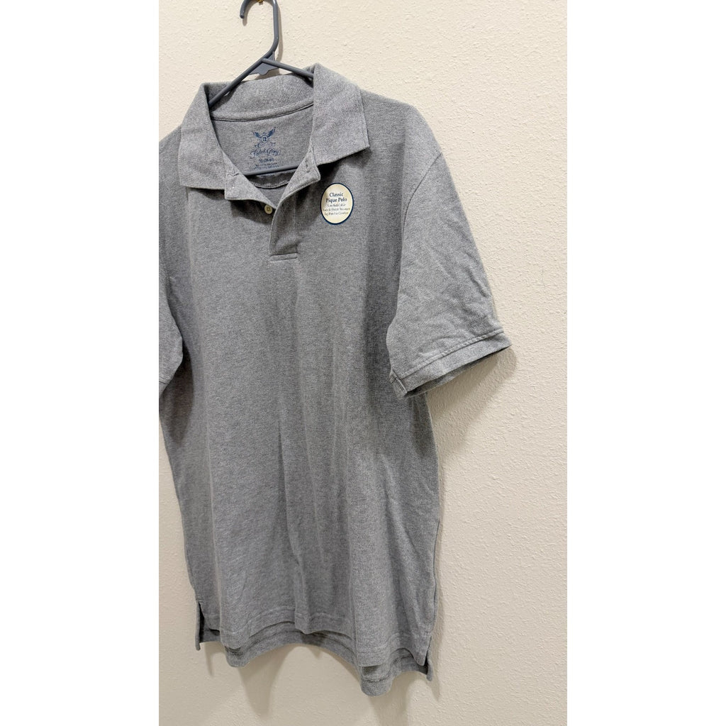 Faded Glory Men's Gray Polo Shirt Short Sleeves Size Medium NWOT