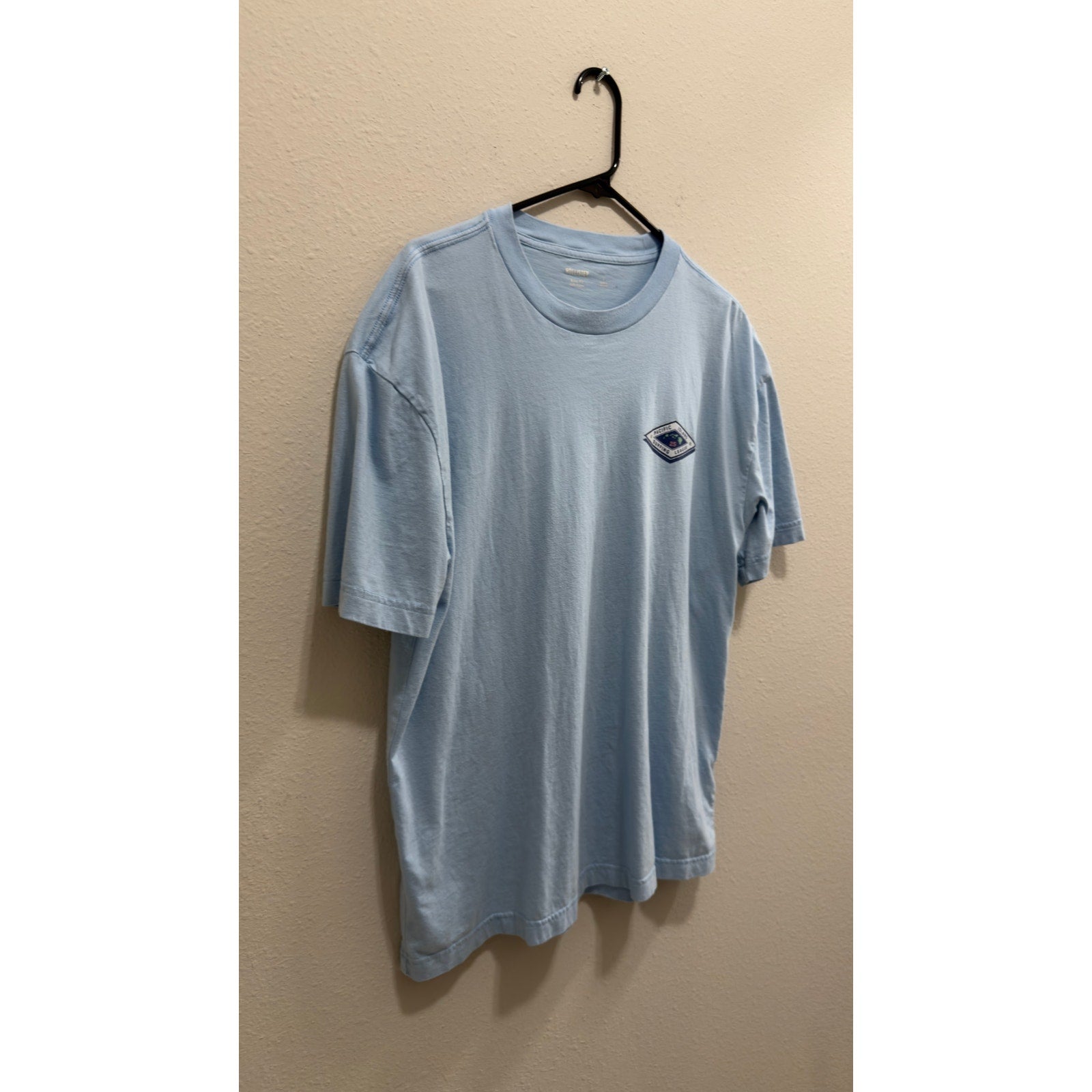 Hollister Hawaii Surf Nationals Graphic T-Shirt Boxy Fit Light Blue Size Large