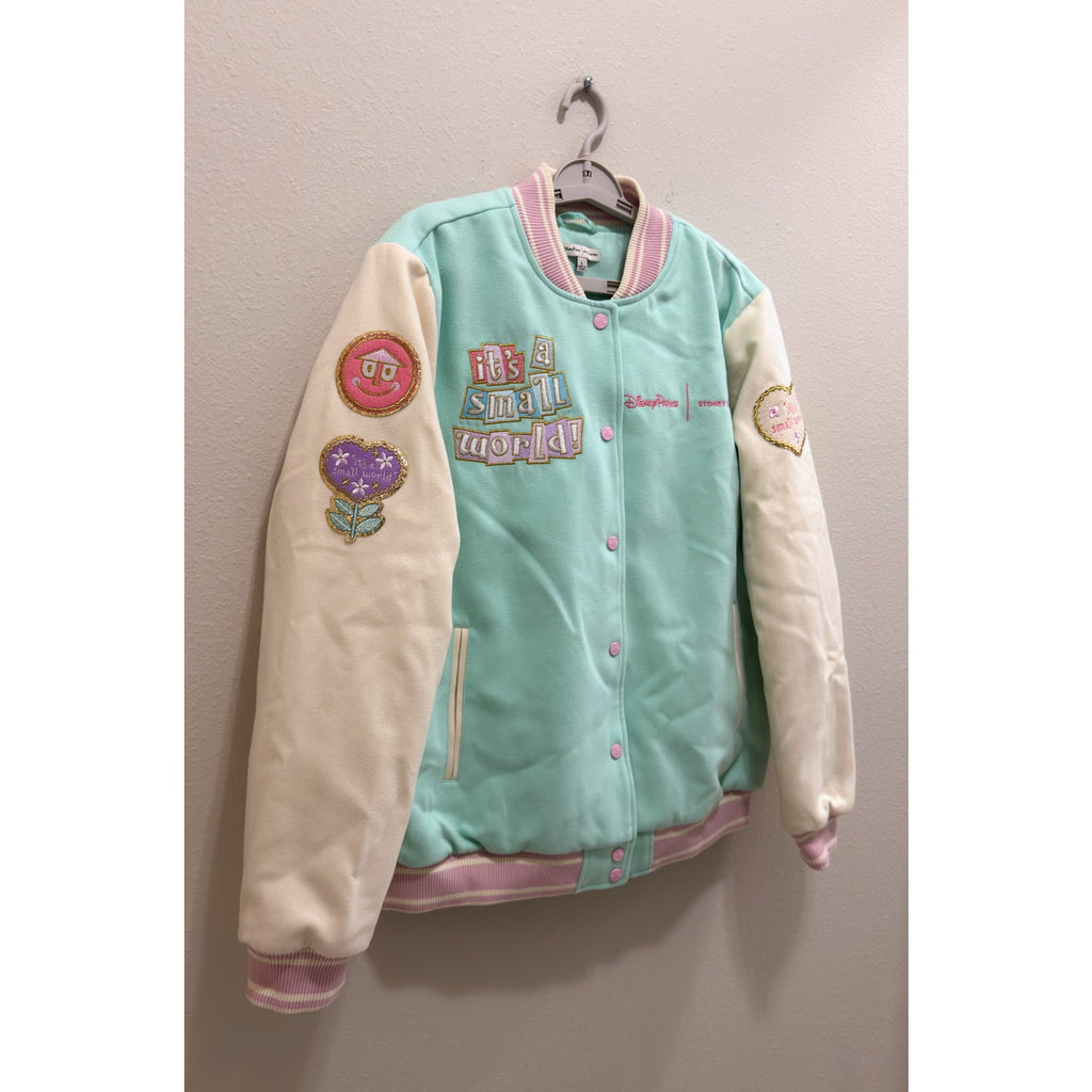 Disney Parks x Stoney Clover Lane "It’s A Small World" Varsity Jacket Large NWT