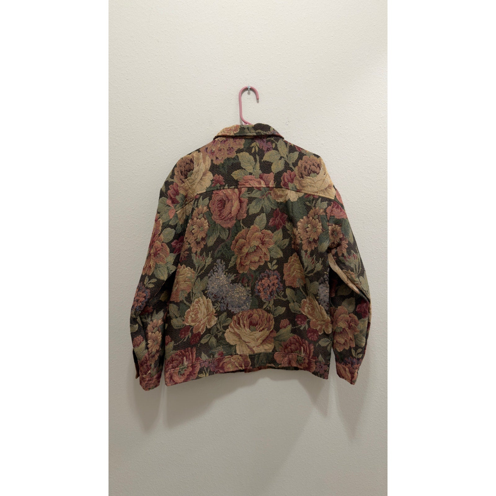 Manfinity Homme Mens Floral Jacquard Tapestry Casual Jacket Large