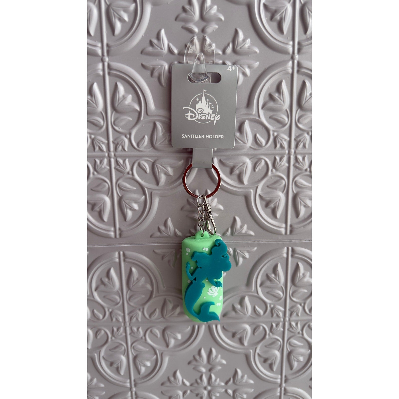 Disney Parks The Little Mermaid Ariel Hand Sanitizer Holder Clip Keychain NEW
