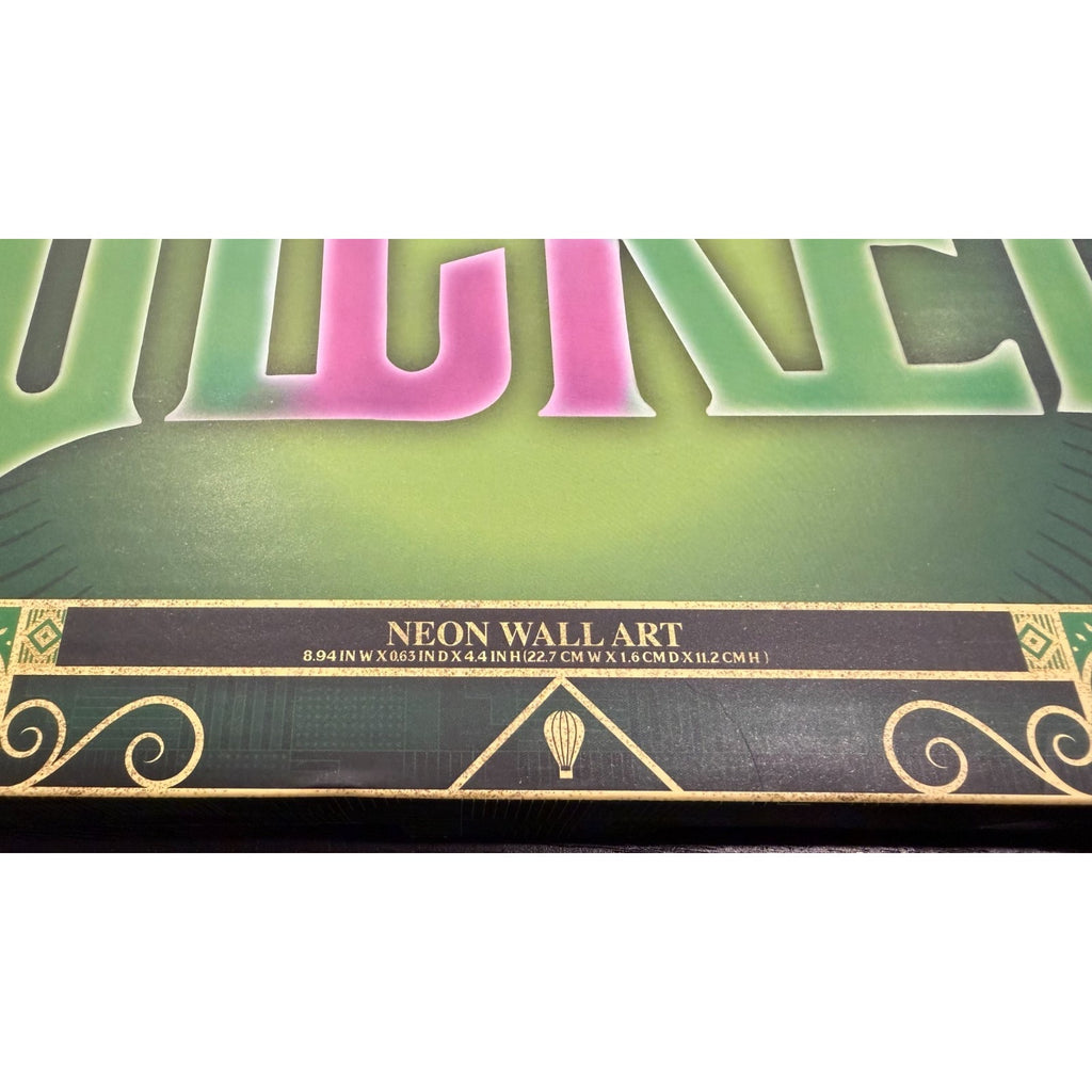 NIB Wicked Neon Wall Art Movie Logo Pink& Green LED Light Battery Operated 9x5”