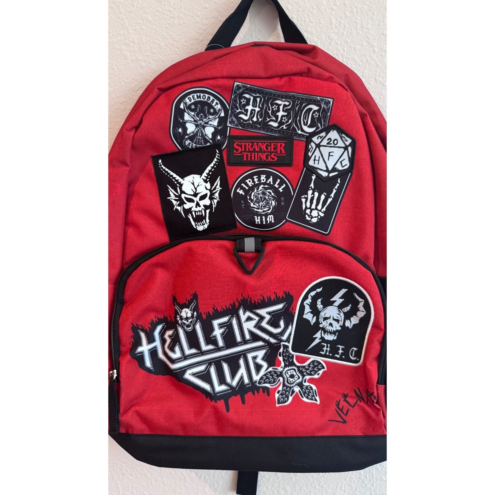 Stranger Things Hellfire Club Backpack Slayers Red School Bag NWT