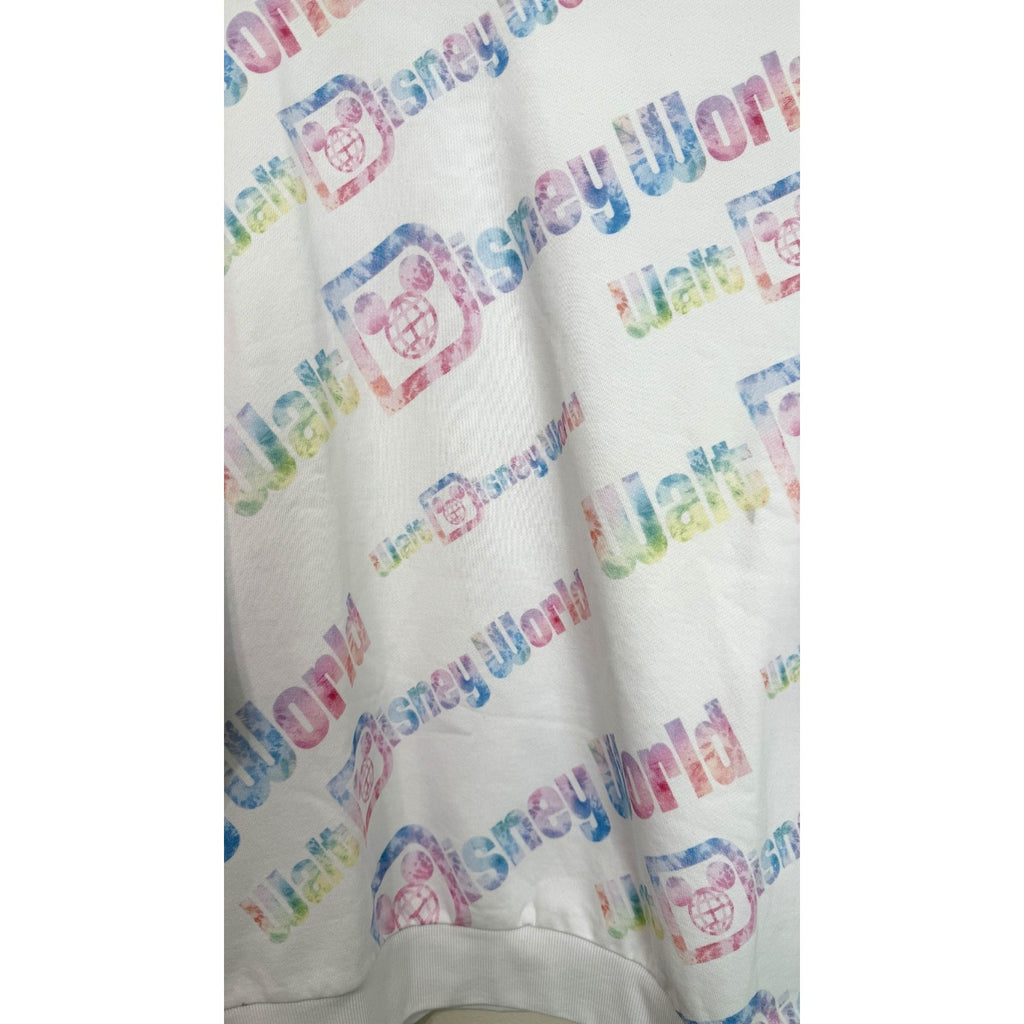 Walt Disney World Pastel Tie-Dye All Over Print Sweatshirt Adult Unisex L