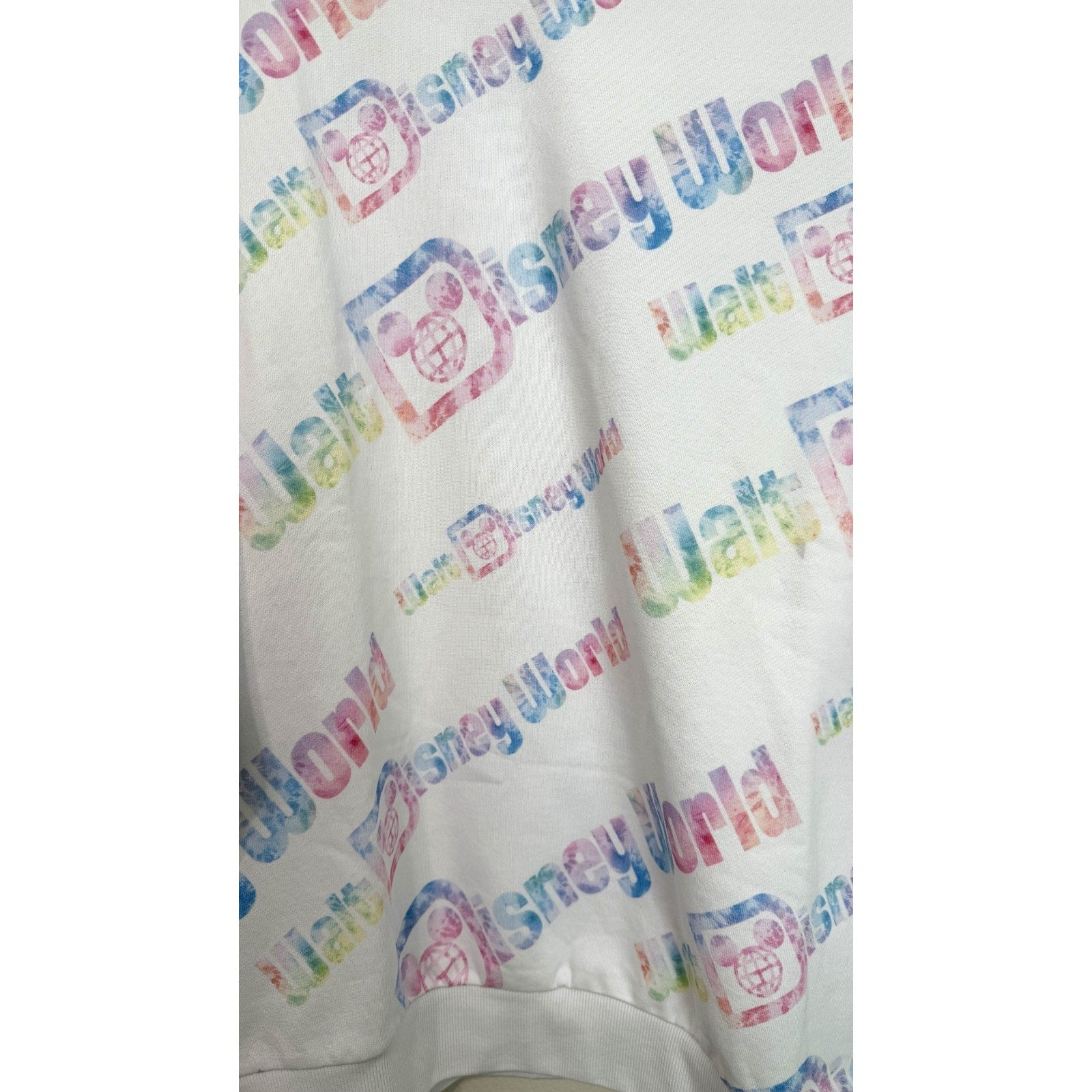 Walt Disney World Pastel Tie-Dye All Over Print Sweatshirt Adult Unisex L